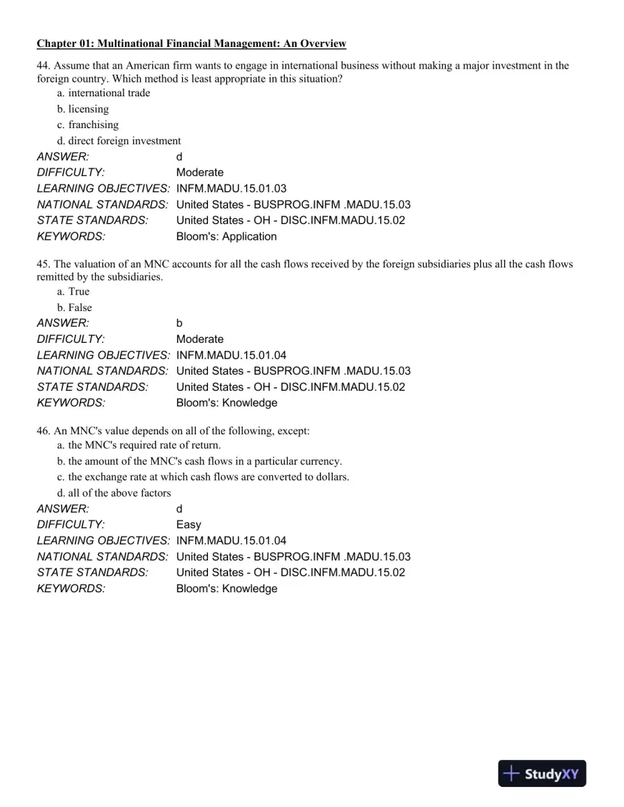 International Financial Management 13th Edition Test Bank, page 14