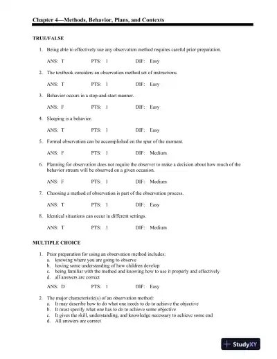Seeing Young Children: A Guide to Observing and Recording Behavior 6th Edition Test Bank - Page 15 preview image