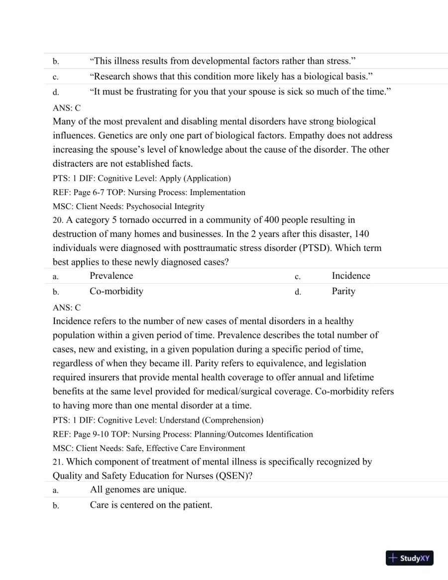 Test Bank For Varcarolis' Foundations Of Psychiatric Mental Health Nursing: A Clinical Approach, 7th Edition, page 10