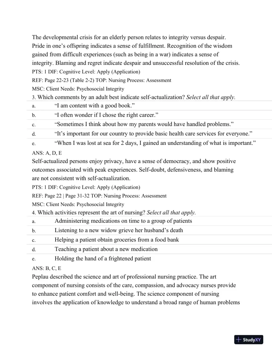 Test Bank For Varcarolis' Foundations Of Psychiatric Mental Health Nursing: A Clinical Approach, 7th Edition, page 29