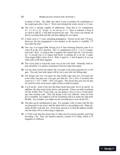 Solution Manual For Structured Computer Organization, 6th Edition - Page 12 preview image