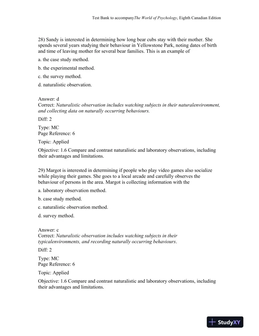 The World of Psychology, Eighth Canadian Edition Test Bank, page 14
