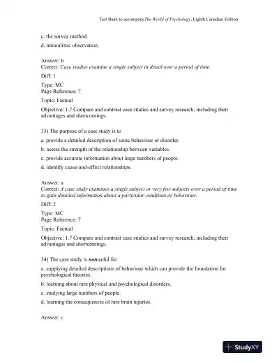 The World of Psychology, Eighth Canadian Edition Test Bank - Page 16 preview image