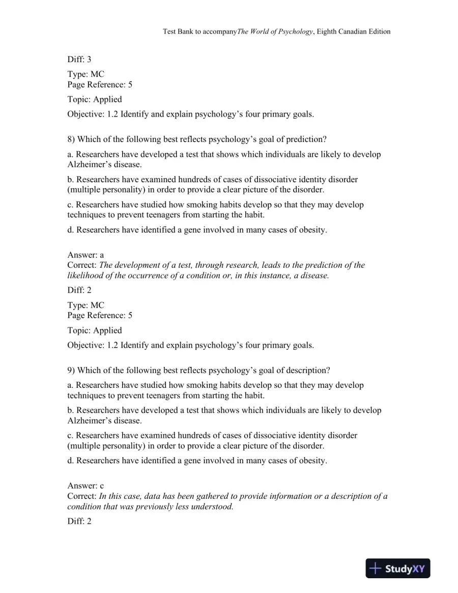 The World of Psychology, Eighth Canadian Edition Test Bank, page 5