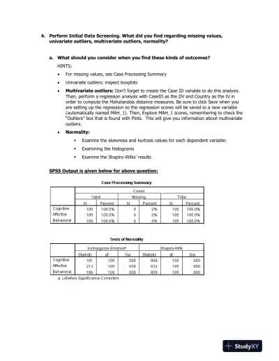 A One-Way Between-Subjects MANOVA Analysis of Cognitive, Affective, and Behavioral Dimensions - Page 3 preview image