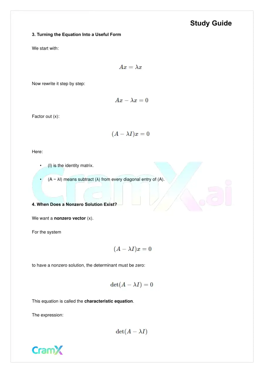 Linear Algebra – Eigenvalues and Eigenvectors, page 2