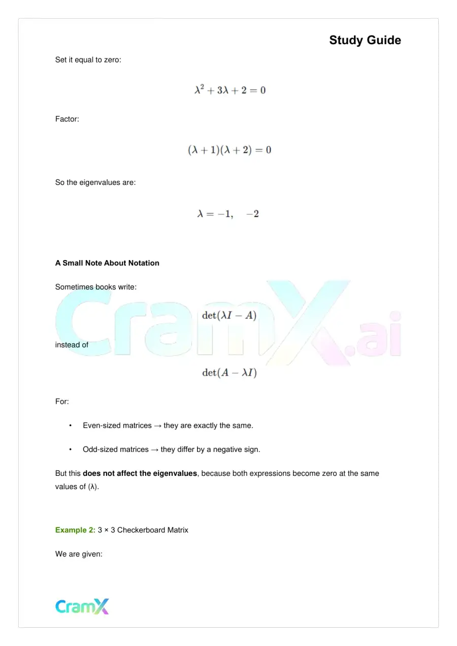 Linear Algebra – Eigenvalues and Eigenvectors, page 4