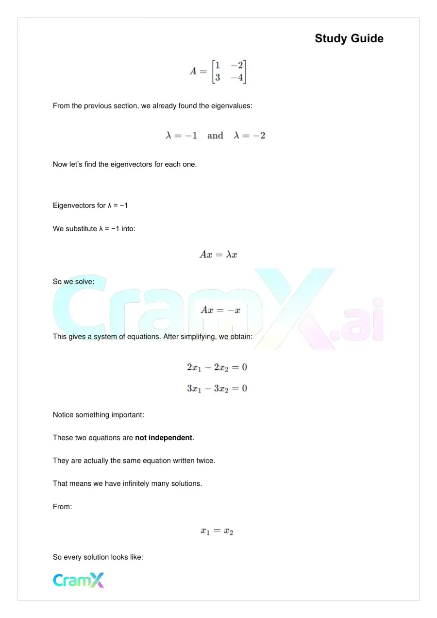 Linear Algebra – Eigenvalues and Eigenvectors, page 7
