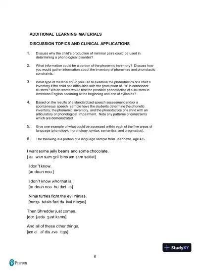 Test Bank for Articulation and Phonology in Speech Sound Disorders: A Clinical Focus, 6th Edition - Page 13 preview image