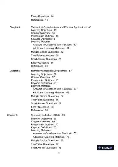 Test Bank for Articulation and Phonology in Speech Sound Disorders: A Clinical Focus, 6th Edition - Page 4 preview image