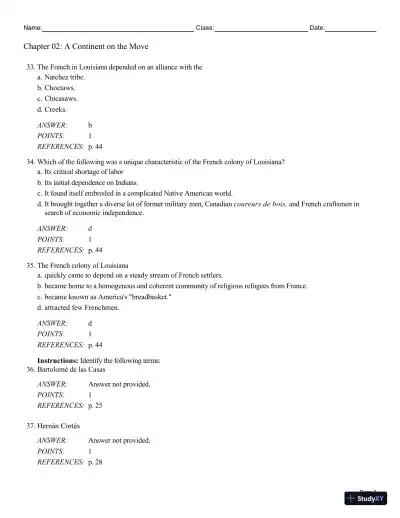 Cengage Advantage Books: Making America, Volume 1 To 1877: A History Of The United States, 7th Edition Test Bank - Page 10 preview image