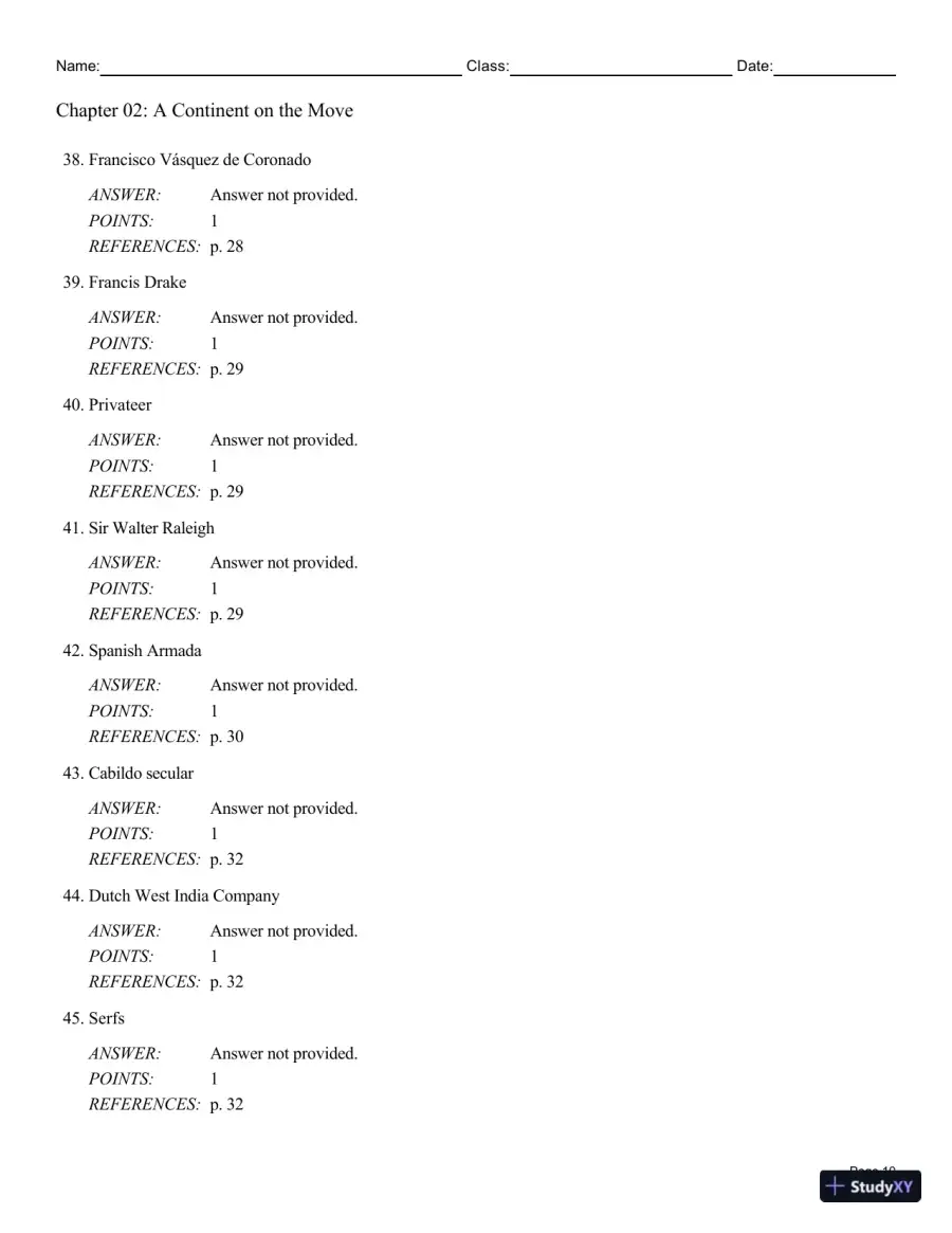 Cengage Advantage Books: Making America, Volume 1 To 1877: A History Of The United States, 7th Edition Test Bank, page 11