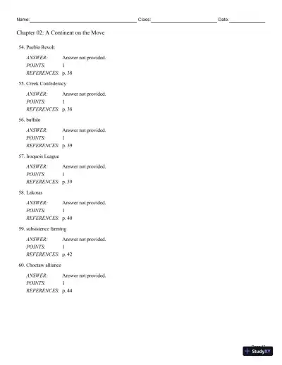 Cengage Advantage Books: Making America, Volume 1 To 1877: A History Of The United States, 7th Edition Test Bank - Page 13 preview image