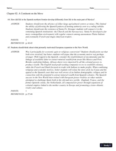 Cengage Advantage Books: Making America, Volume 1 To 1877: A History Of The United States, 7th Edition Test Bank - Page 15 preview image