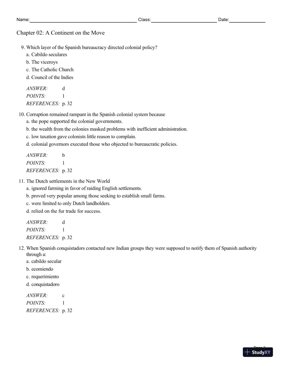 Cengage Advantage Books: Making America, Volume 1 To 1877: A History Of The United States, 7th Edition Test Bank, page 4
