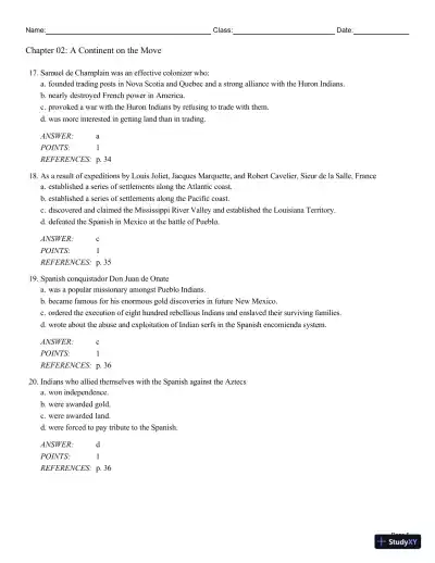 Cengage Advantage Books: Making America, Volume 1 To 1877: A History Of The United States, 7th Edition Test Bank - Page 6 preview image