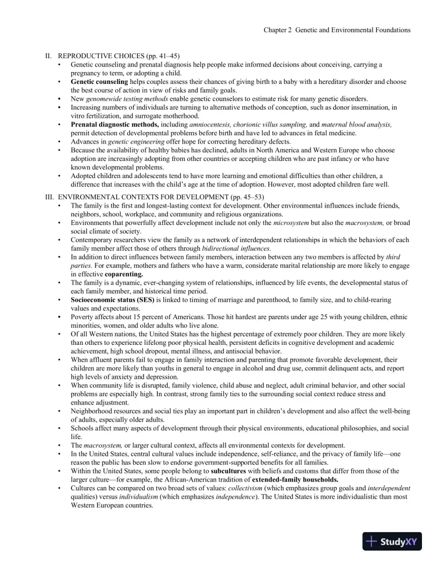 Exploring Lifespan Development, 4th Edition Class Notes, page 17