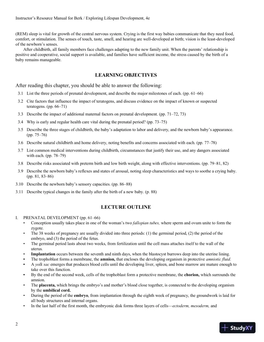 Exploring Lifespan Development, 4th Edition Class Notes, page 28