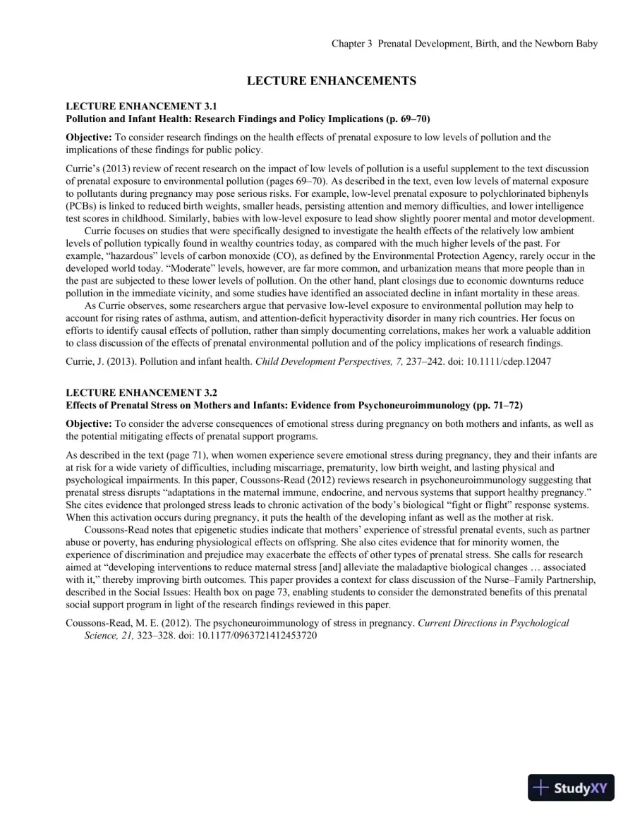 Exploring Lifespan Development, 4th Edition Class Notes, page 31
