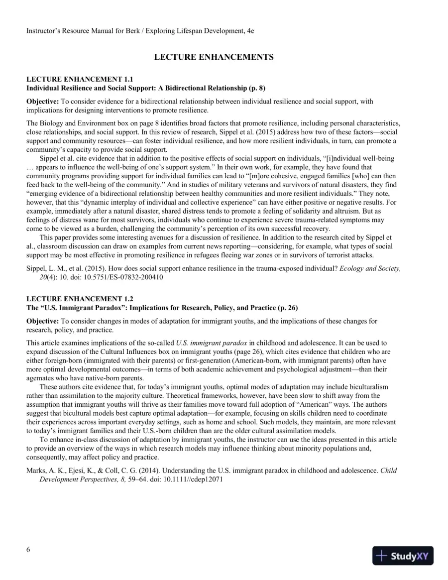 Exploring Lifespan Development, 4th Edition Class Notes, page 7