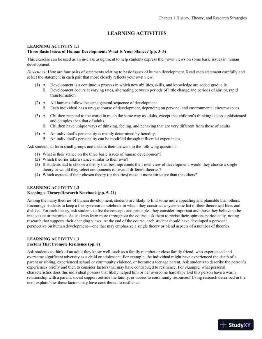Exploring Lifespan Development, 4th Edition Class Notes, page 8