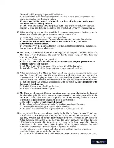 Test Bank For Transcultural Nursing Assessment and Intervention, 6th Edition - Page 10 preview image