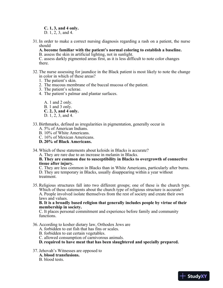 Test Bank For Transcultural Nursing Assessment and Intervention, 6th Edition, page 6
