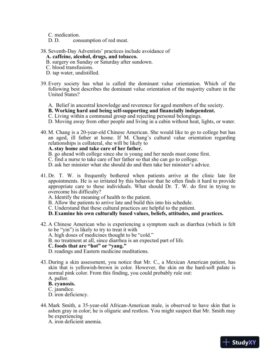 Test Bank For Transcultural Nursing Assessment and Intervention, 6th Edition, page 7