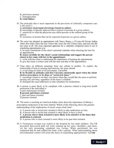 Test Bank For Transcultural Nursing Assessment and Intervention, 6th Edition - Page 8 preview image