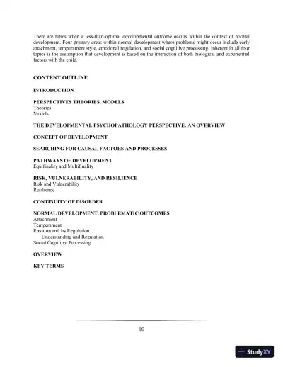 Lecture Notes for Abnormal Child and Adolescent Psychology, 8th Edition - Page 13 preview image