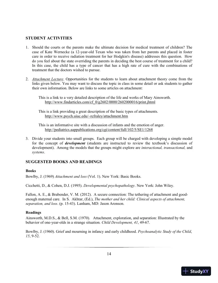 Lecture Notes for Abnormal Child and Adolescent Psychology, 8th Edition, page 17