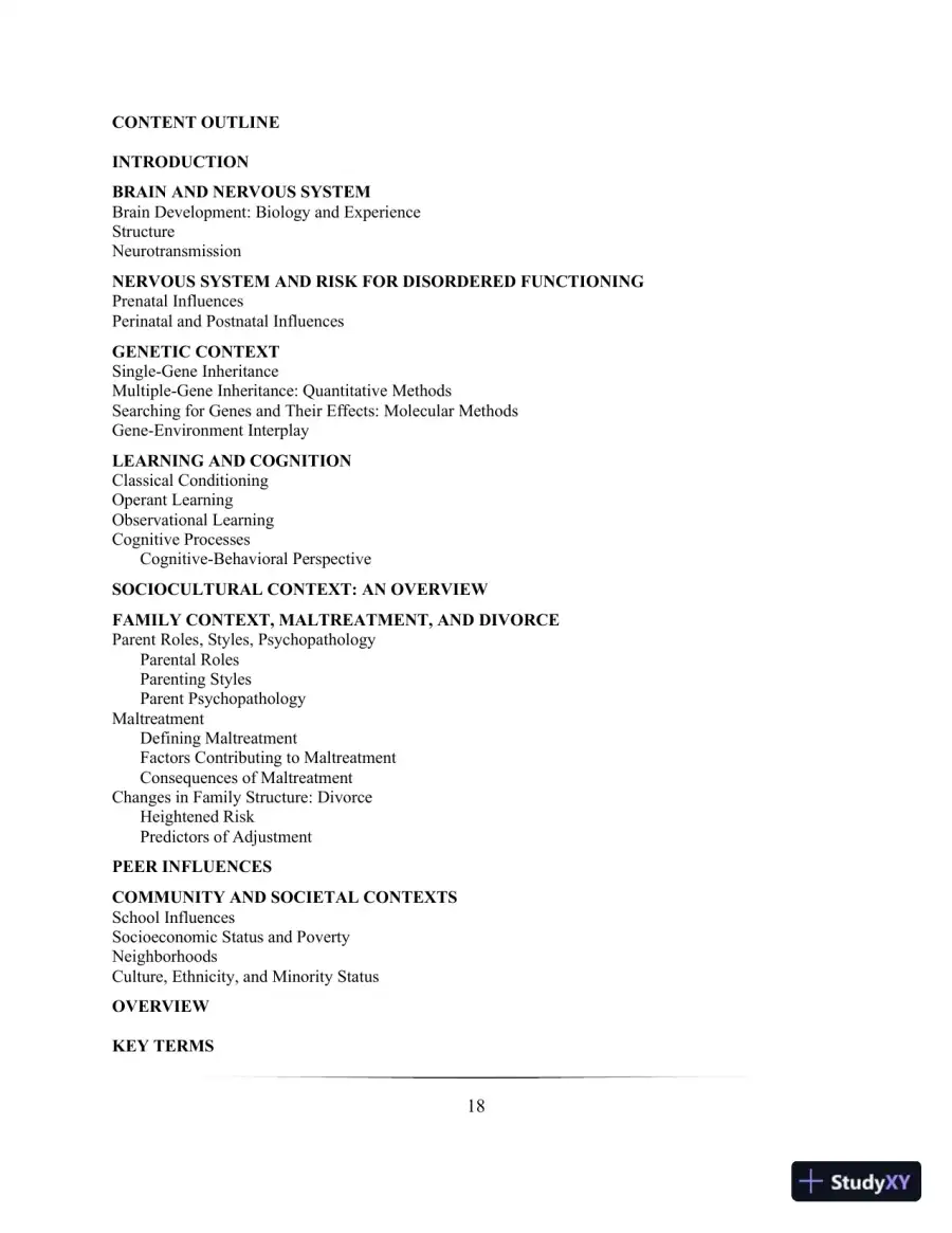 Lecture Notes for Abnormal Child and Adolescent Psychology, 8th Edition, page 21