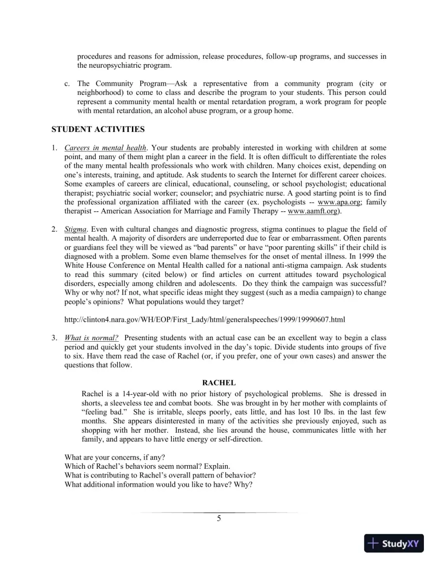 Lecture Notes for Abnormal Child and Adolescent Psychology, 8th Edition, page 8