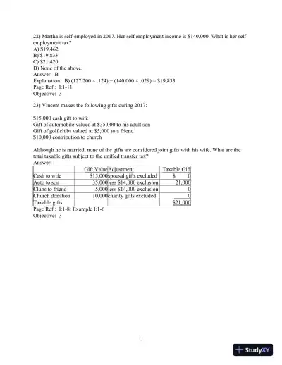 Pearson's Federal Taxation 2018 Individuals (Prentice Hall's Federal Taxation Individuals) 31st Edition Test Bank - Page 12 preview image