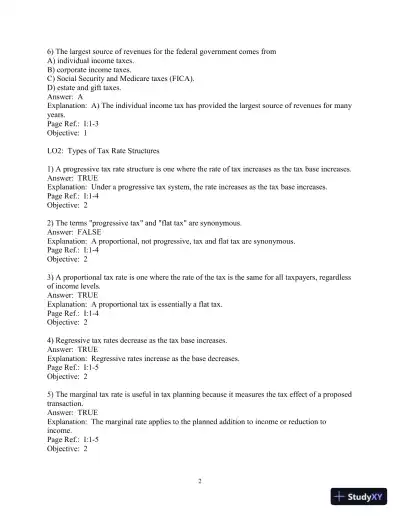 Pearson's Federal Taxation 2018 Individuals (Prentice Hall's Federal Taxation Individuals) 31st Edition Test Bank - Page 3 preview image