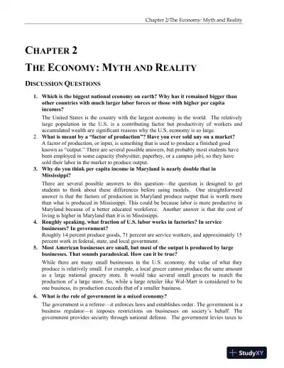 Solution Manual for Macroeconomics: Principles and Policy, 14th Edition - Page 8 preview image