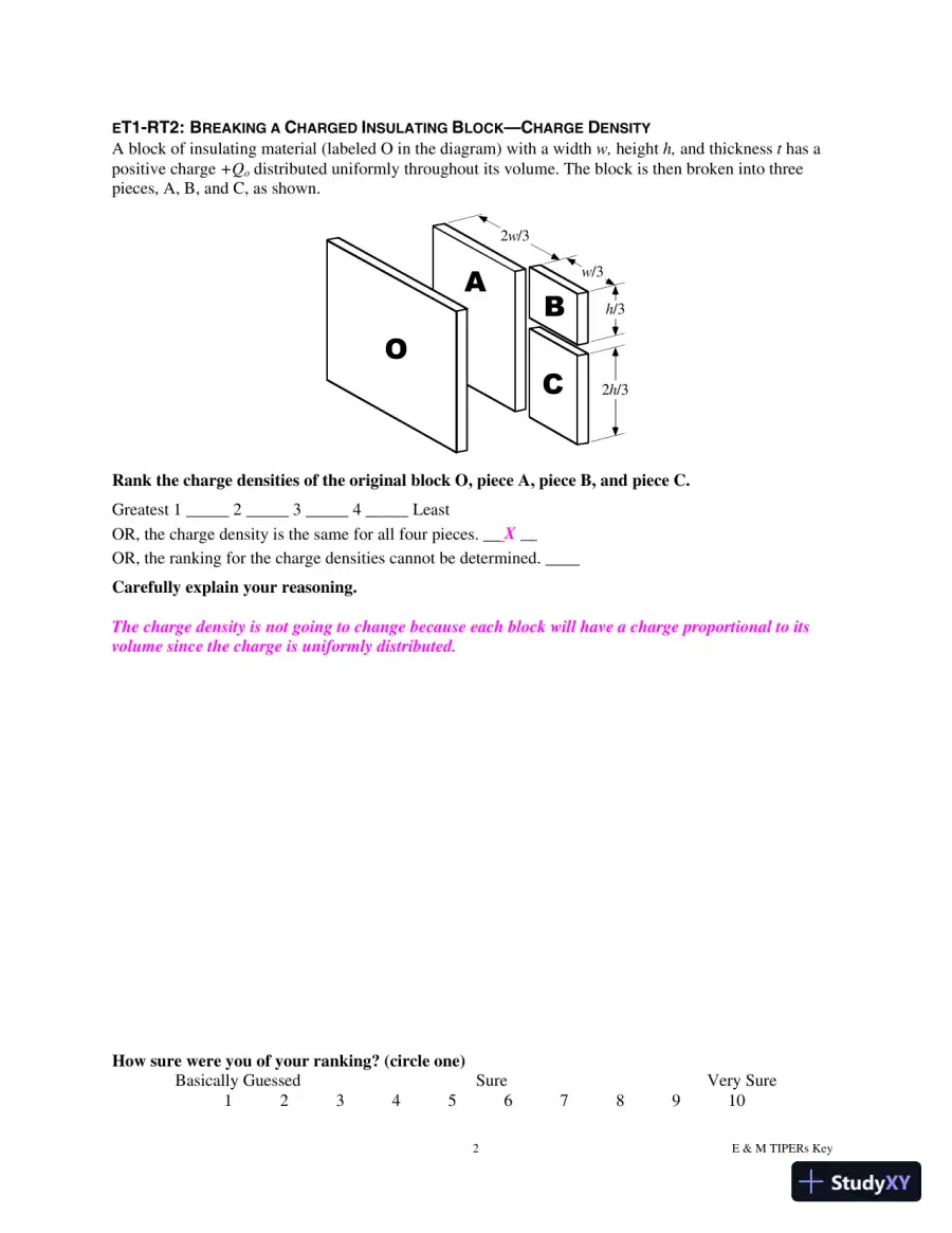 Solution Manual for E and M TIPERs Electricity And Magnetism: Electricity And Magnetism Tasks: Inspried By Physics Education Research, 1st Edition, page 18