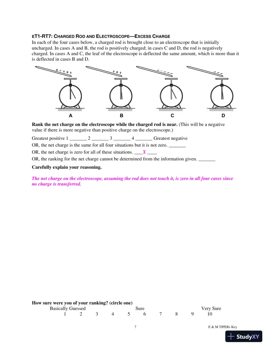 Solution Manual for E and M TIPERs Electricity And Magnetism: Electricity And Magnetism Tasks: Inspried By Physics Education Research, 1st Edition, page 23