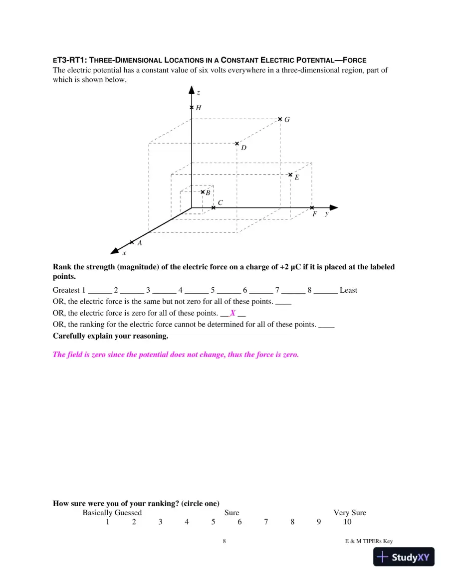 Solution Manual for E and M TIPERs Electricity And Magnetism: Electricity And Magnetism Tasks: Inspried By Physics Education Research, 1st Edition, page 24