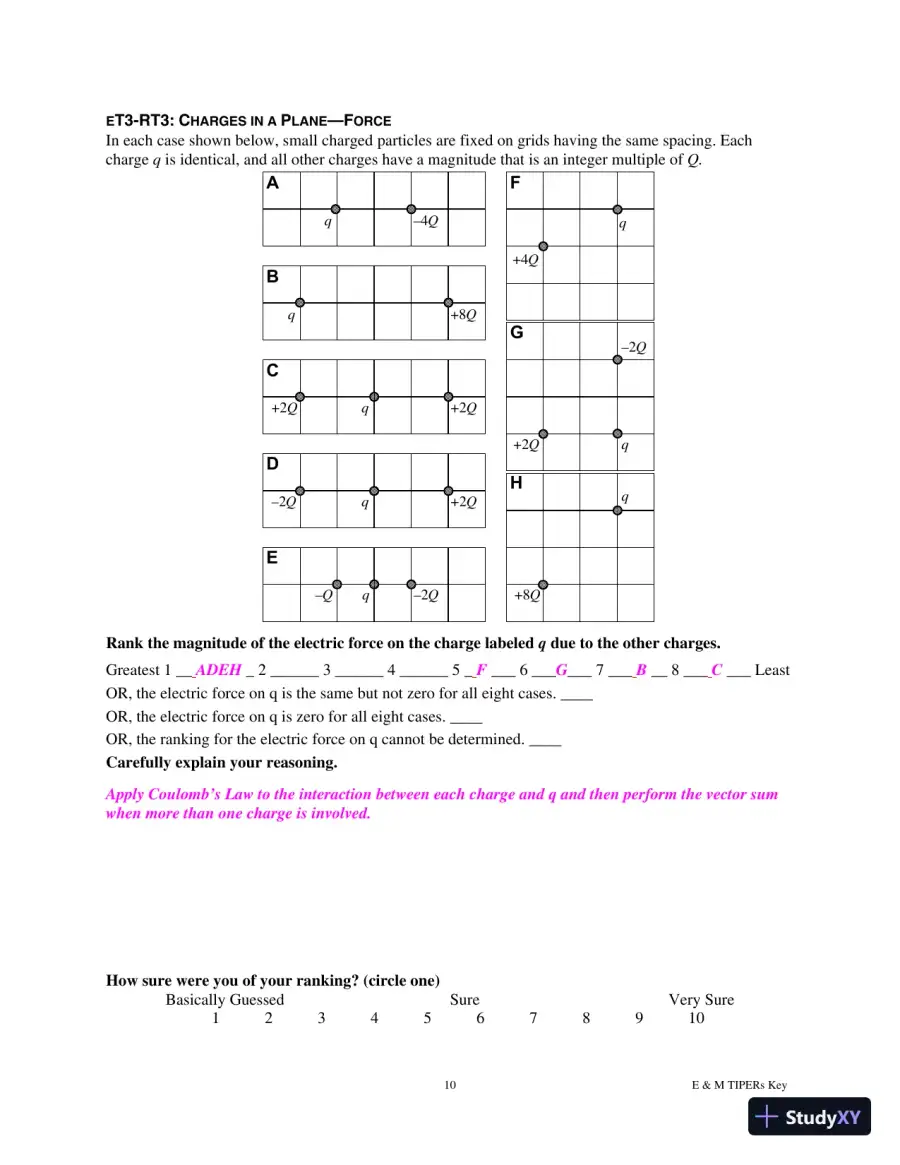 Solution Manual for E and M TIPERs Electricity And Magnetism: Electricity And Magnetism Tasks: Inspried By Physics Education Research, 1st Edition, page 26