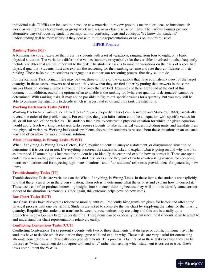 Solution Manual for E and M TIPERs Electricity And Magnetism: Electricity And Magnetism Tasks: Inspried By Physics Education Research, 1st Edition, page 4