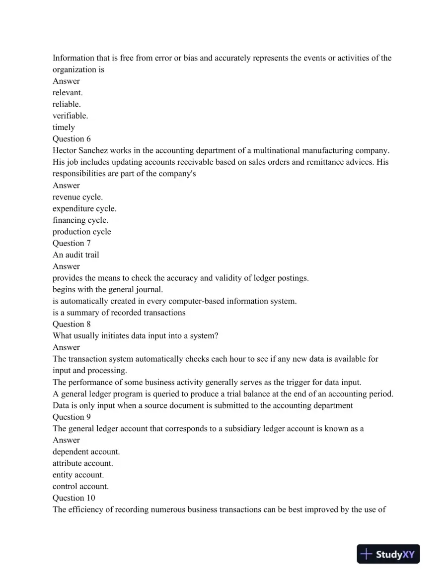 ACC 564 Final Exam Review: Key Accounting Information Systems Concepts and Fraud Detection, page 3