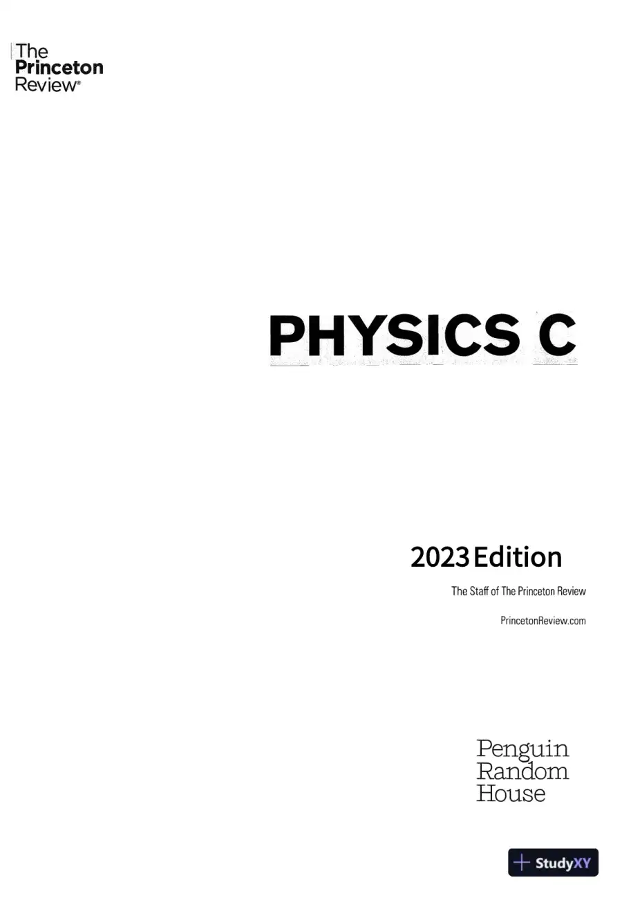 Princeton Review AP Physics C Prep, 2023: 2 Practice Tests + Complete Content Review (2022), page 3