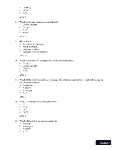Test Bank for The Human Body in Health and Illness, 7th Edition (Chapters 1-27) - Page 16 preview image