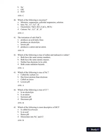 Test Bank for The Human Body in Health and Illness, 7th Edition (Chapters 1-27) - Page 20 preview image