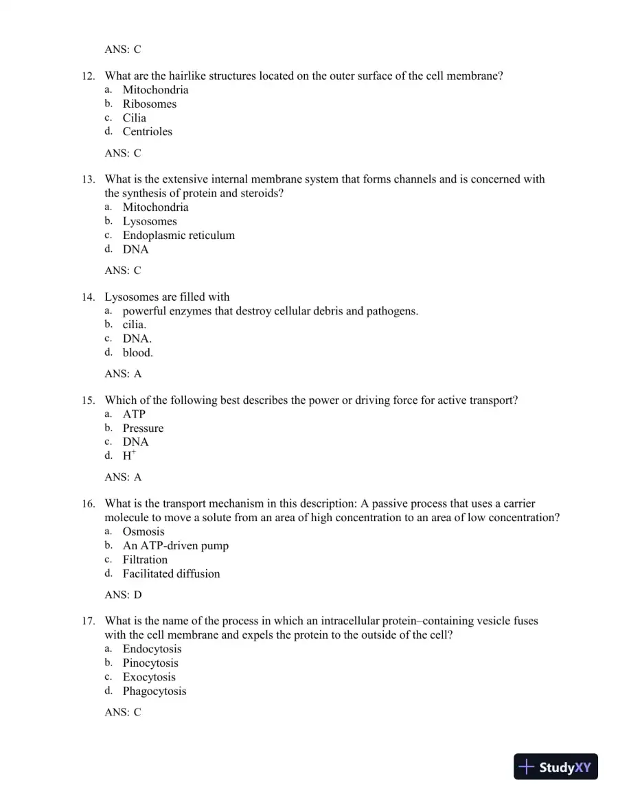 Test Bank for The Human Body in Health and Illness, 7th Edition (Chapters 1-27), page 27