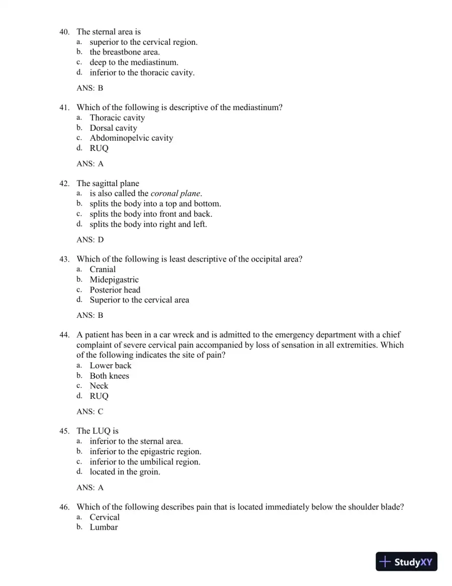 Test Bank for The Human Body in Health and Illness, 7th Edition (Chapters 1-27), page 9