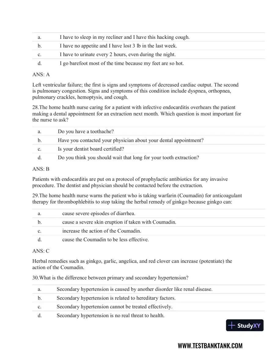 Clinical Guidelines in Primary Care: A Reference and Review Book 1st Edition Test Bank, page 10