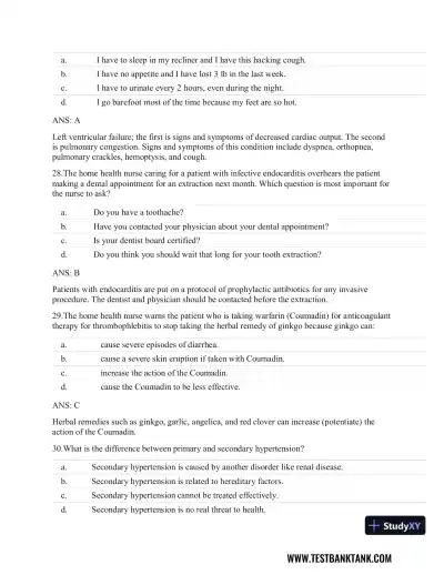 Clinical Guidelines in Primary Care: A Reference and Review Book 1st Edition Test Bank - Page 10 preview image