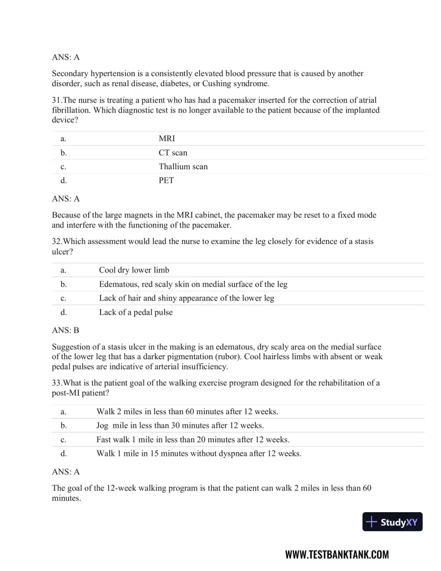 Clinical Guidelines in Primary Care: A Reference and Review Book 1st Edition Test Bank, page 11